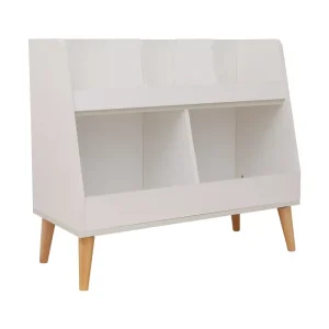 Children's Toys Storage Bookshelves Multilayer Floor Standing Shelving Household Bedroom Clutter Storage White Color Wood Racks
